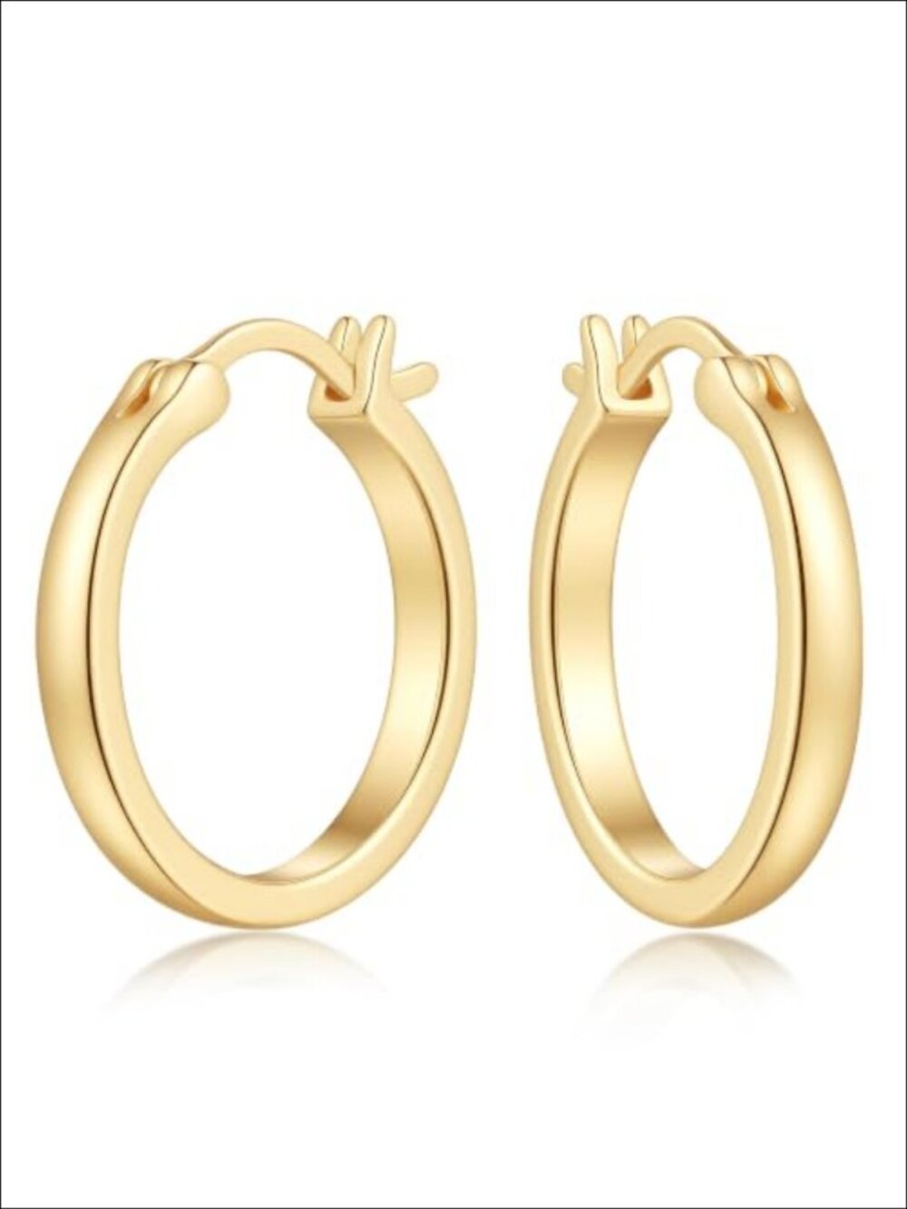 14K Gold Hoop Earrings Small Huggie Hoop Earrings Women 20mm